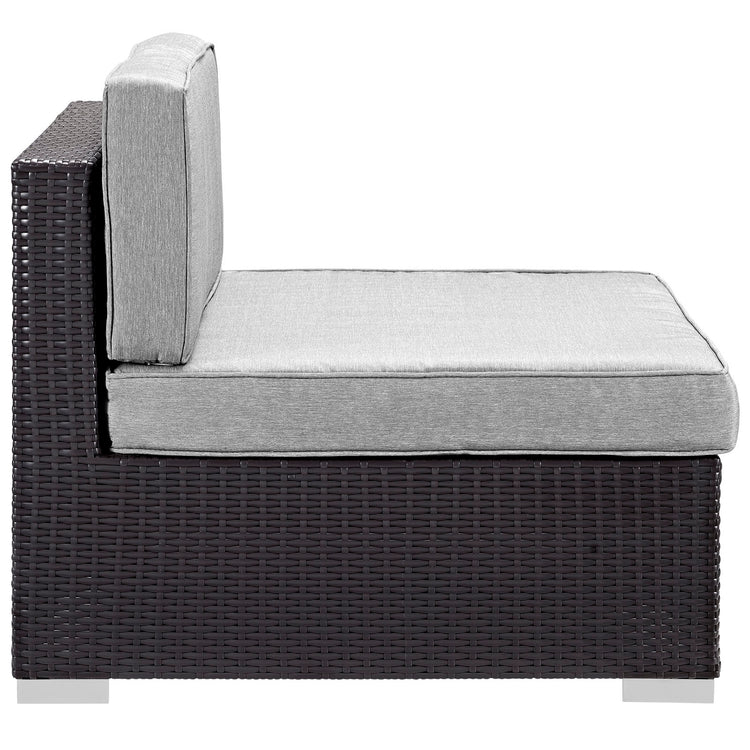 Gather Armless Outdoor Patio Sectional - Espresso Gray