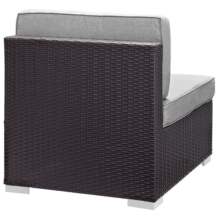 Gather Armless Outdoor Patio Sectional - Espresso Gray