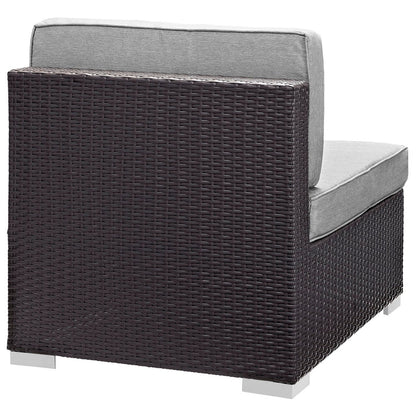 Gather Armless Outdoor Patio Sectional - Espresso Gray