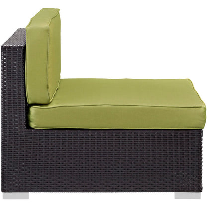 Gather Armless Outdoor Patio Sectional - Espresso Peridot