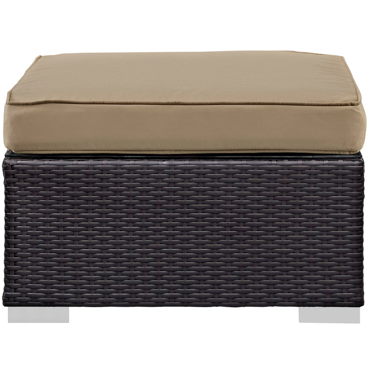 Convene 5 Piece Outdoor Patio Sectional Set - Espresso Mocha