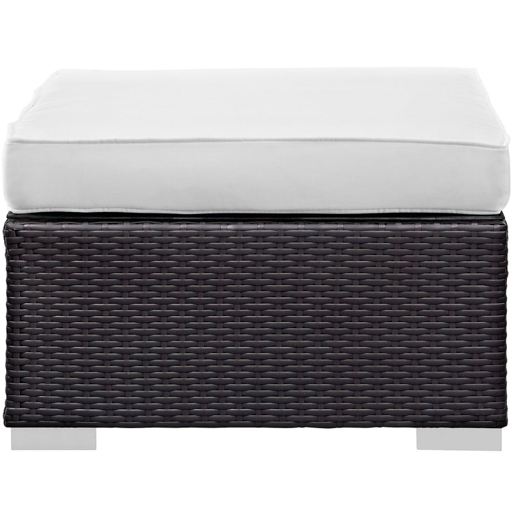 Convene 5 Piece Outdoor Patio Sectional Set - Espresso White