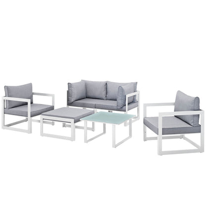 Fortuna 6 Piece Outdoor Patio Sectional Sofa Set - Default Title