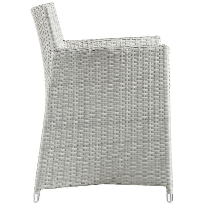 Junction Outdoor Patio Wicker Armchair Set of 2 - Gray White