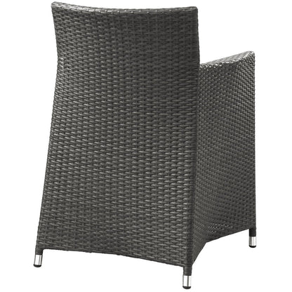 Junction 7 Piece Outdoor Patio Dining Set - Brown White