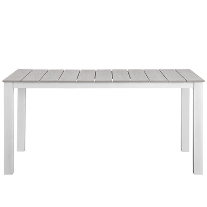 Junction 7 Piece Outdoor Patio Dining Set - Gray White