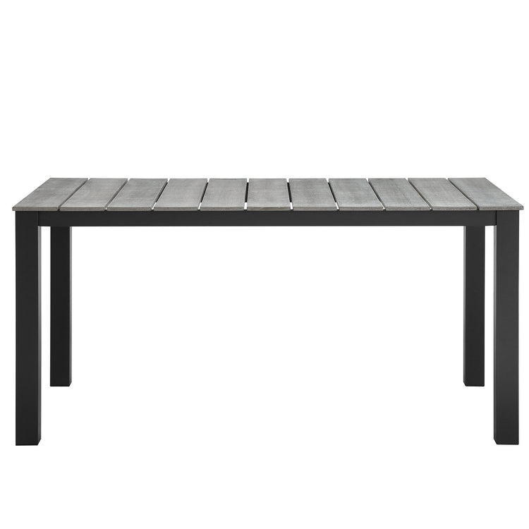 Maine 7 Piece Outdoor Patio Dining Set - Brown Gray