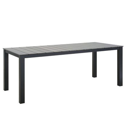 Maine 9 Piece Outdoor Patio Dining Set - Brown Gray