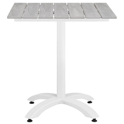 Junction 3 Piece Outdoor Patio Dining Set - Gray White