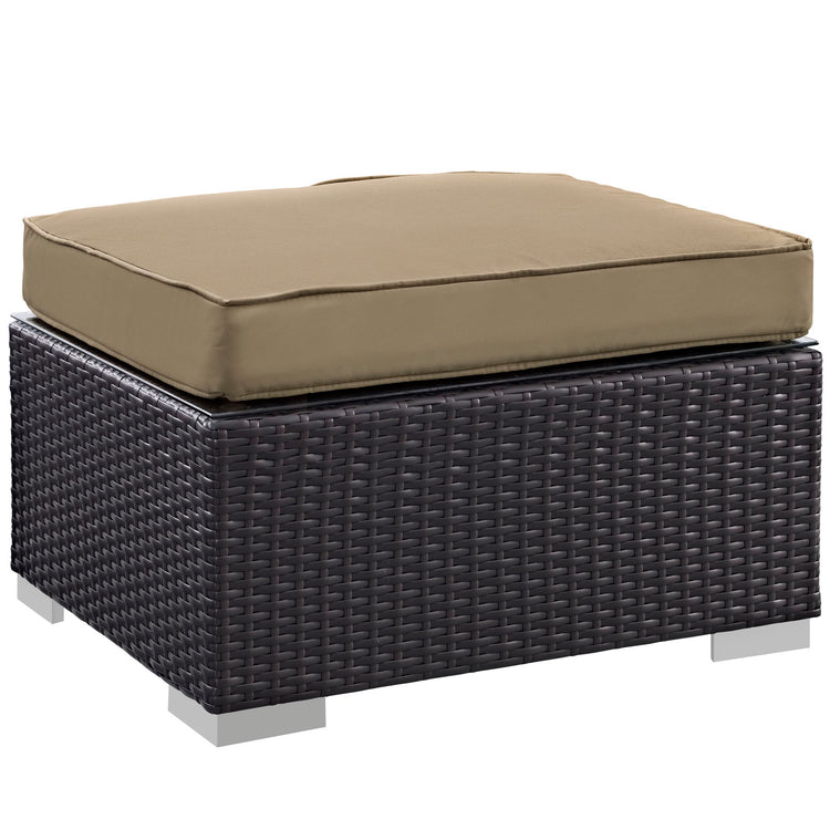 Convene 5 Piece Outdoor Patio Sectional Set - Espresso Mocha