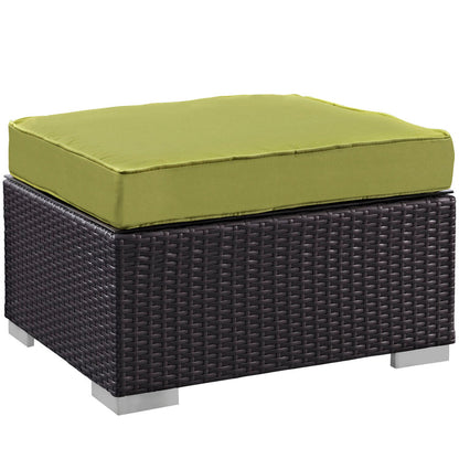 Convene 5 Piece Outdoor Patio Sectional Set - Espresso Peridot