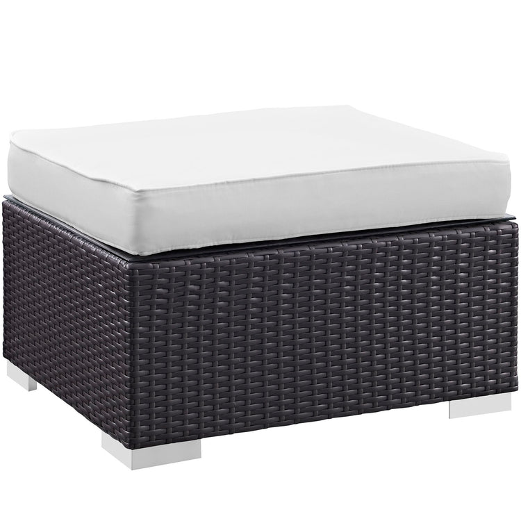 Convene 5 Piece Outdoor Patio Sectional Set - Espresso White