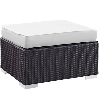 Convene 5 Piece Outdoor Patio Sectional Set - Espresso White