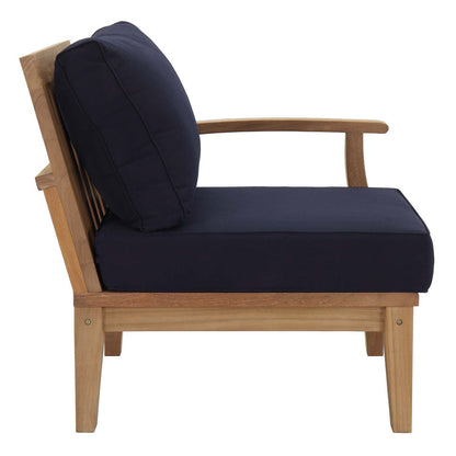 Marina 6 Piece Outdoor Patio Teak Set - Natural Navy