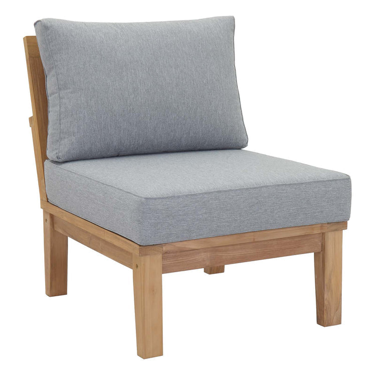 Marina 8 Piece Outdoor Patio Teak Set - Natural Gray