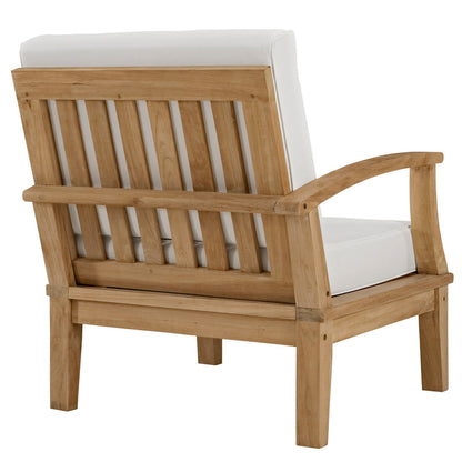 Marina 8 Piece Outdoor Patio Teak Set - Natural White