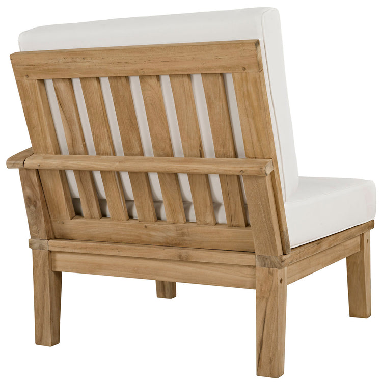 Marina 4 Piece Outdoor Patio Teak Set - Natural White