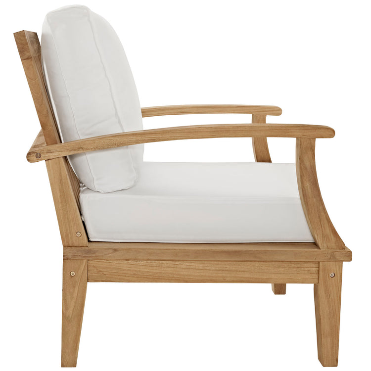 Marina 2 Piece Outdoor Patio Teak Set - Natural White