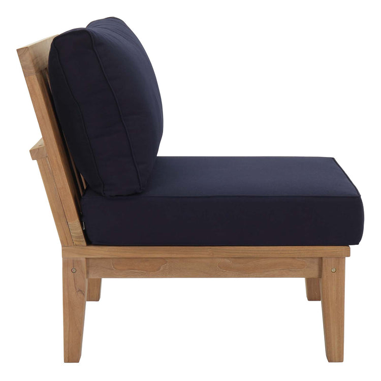 Marina 3 Piece Outdoor Patio Teak Set - Natural Navy