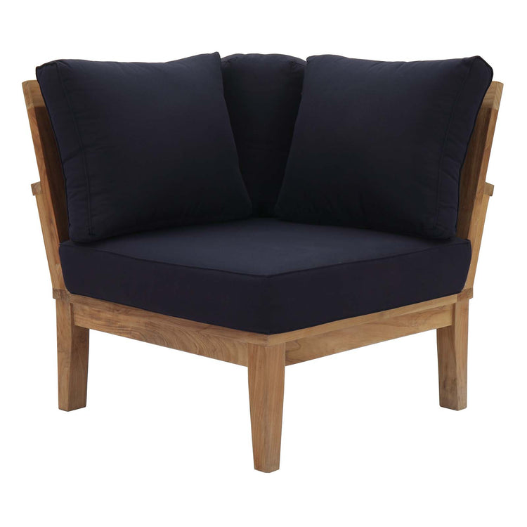 Marina 3 Piece Outdoor Patio Teak Set - Natural Navy