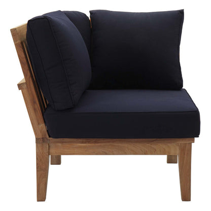 Marina 3 Piece Outdoor Patio Teak Set - Natural Navy
