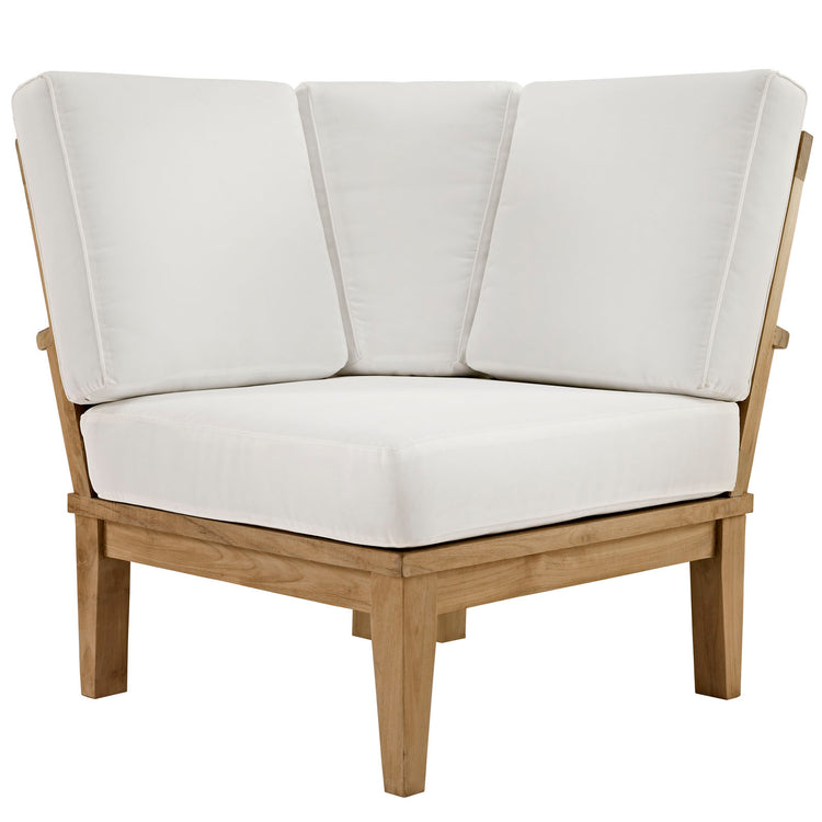 Marina 3 Piece Outdoor Patio Teak Set - Natural White