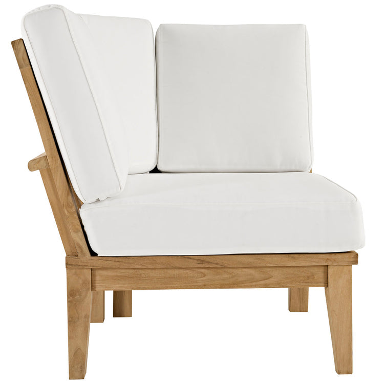 Marina 3 Piece Outdoor Patio Teak Set - Natural White