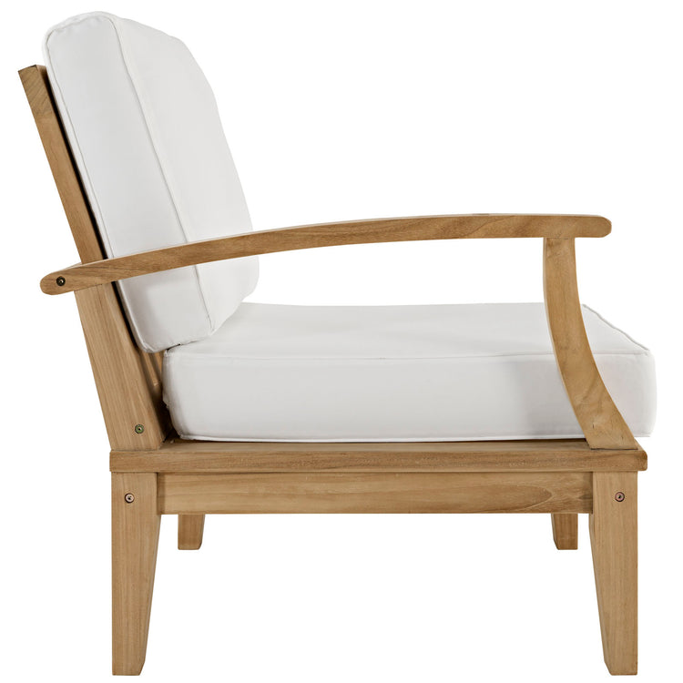 Marina 2 Piece Outdoor Patio Teak Set - Natural White