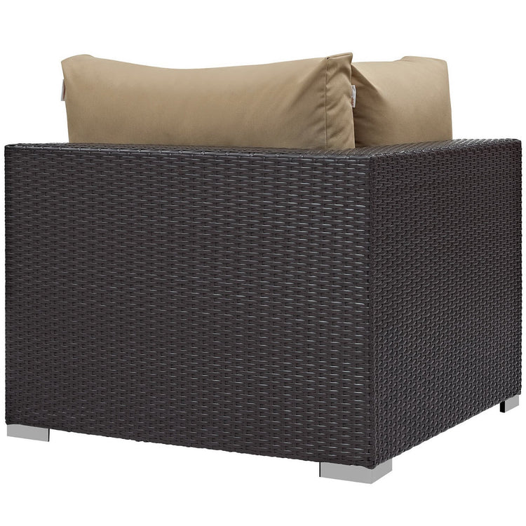 Convene 8 Piece Outdoor Sectional Set - Espresso Mocha