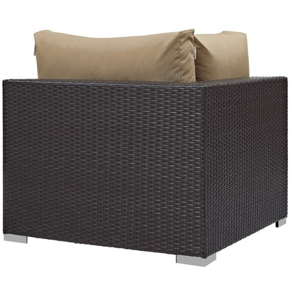 Convene 8 Piece Outdoor Sectional Set - Espresso Mocha