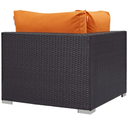 Convene Outdoor Patio Corner - Espresso Orange