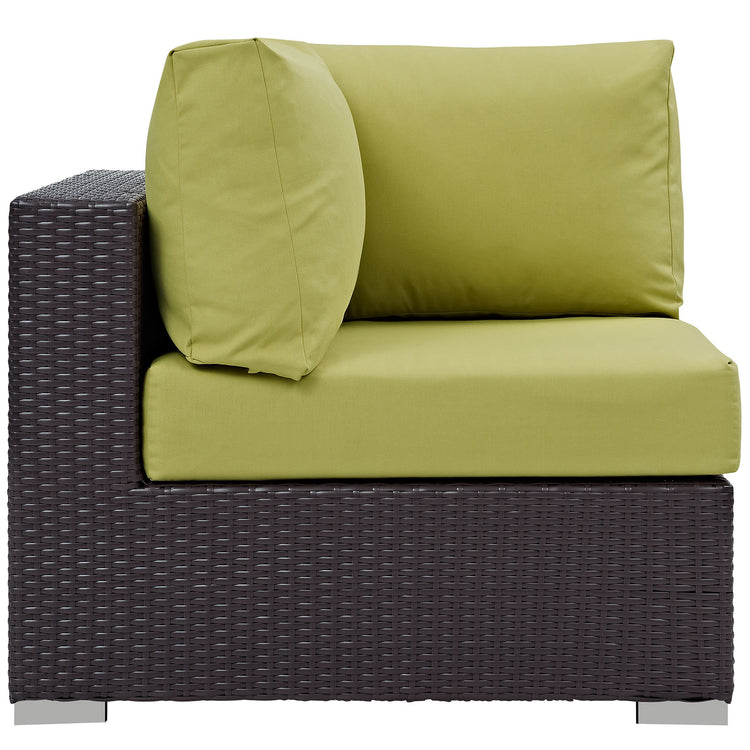 Convene Outdoor Patio Corner - Espresso Peridot