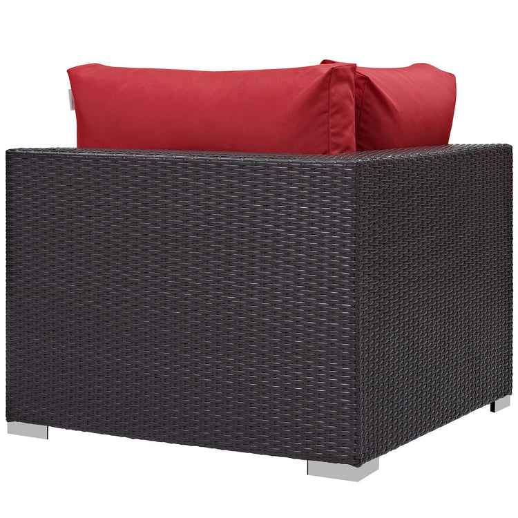 Convene Outdoor Patio Corner - Espresso Red