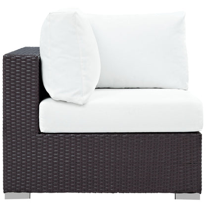 Convene Outdoor Patio Corner - Espresso White