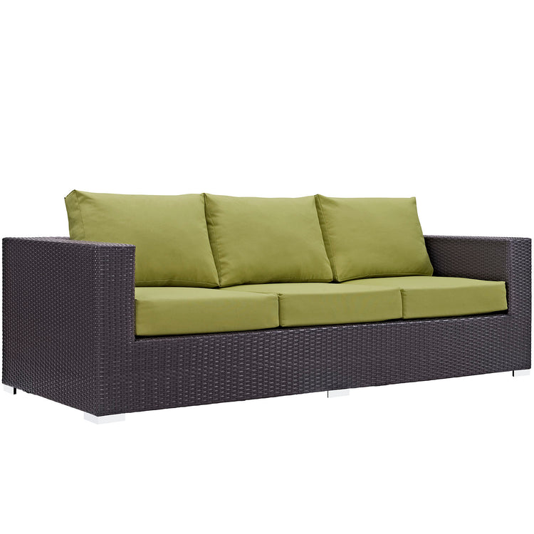 Convene Outdoor Patio Sofa - Espresso Peridot