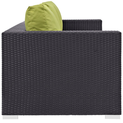 Convene Outdoor Patio Sofa - Espresso Peridot