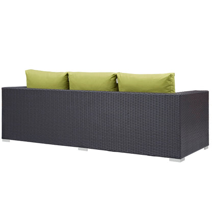 Convene Outdoor Patio Sofa - Espresso Peridot