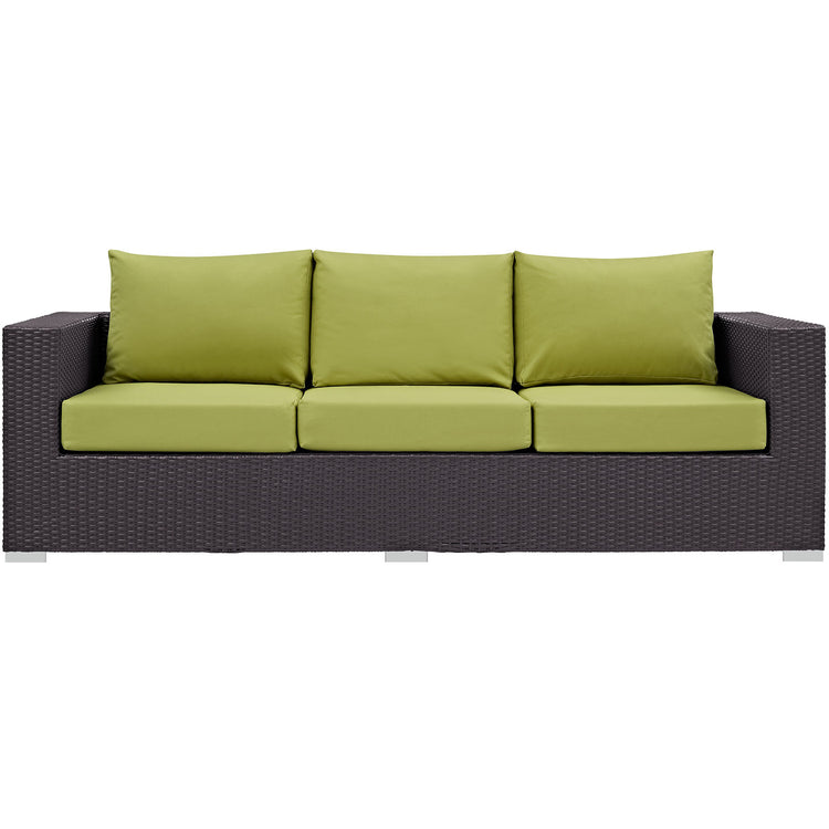 Convene Outdoor Patio Sofa - Espresso Peridot