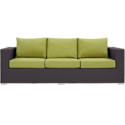 Convene Outdoor Patio Sofa - Espresso Peridot