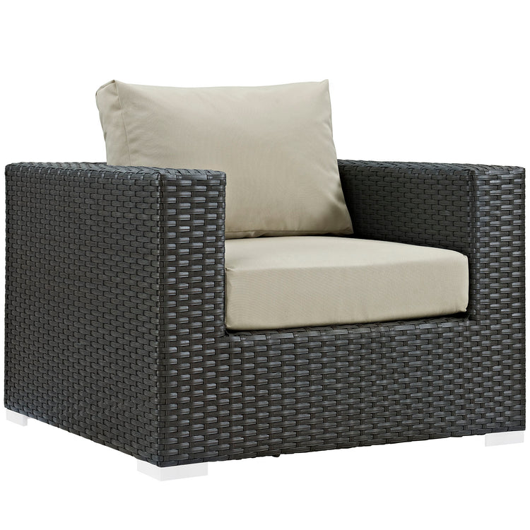 Sojourn Outdoor Patio Sunbrella® Armchair - Canvas Antique Beige