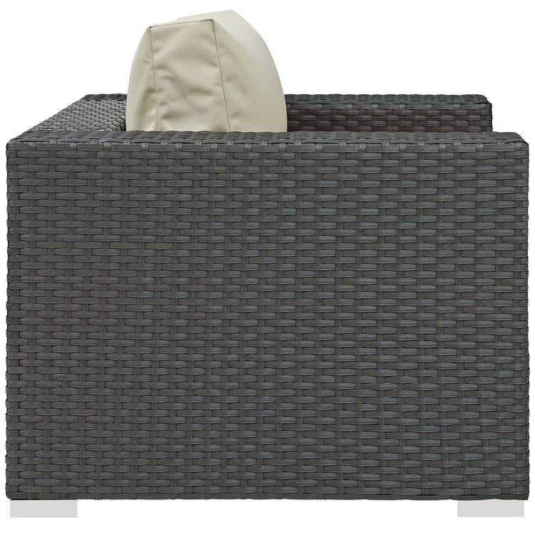 Sojourn Outdoor Patio Sunbrella® Armchair - Canvas Antique Beige