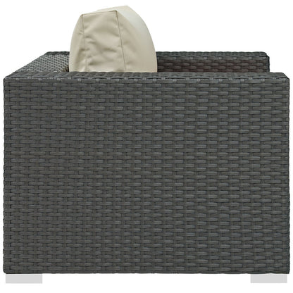Sojourn Outdoor Patio Sunbrella® Armchair - Canvas Antique Beige