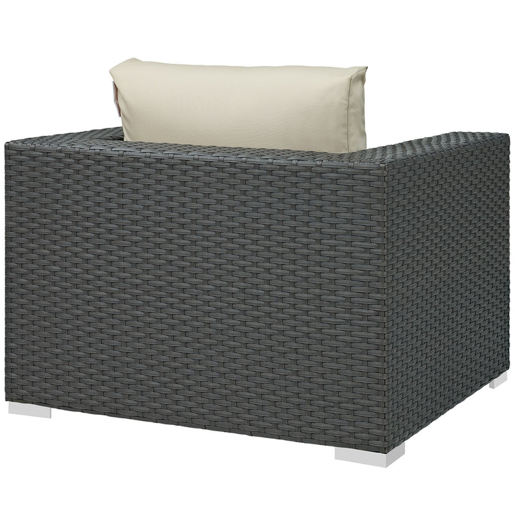 Sojourn Outdoor Patio Sunbrella® Armchair - Canvas Antique Beige