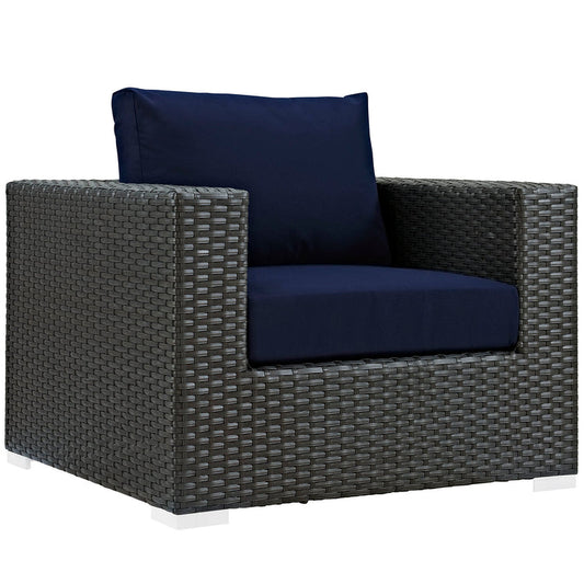 Sojourn Outdoor Patio Sunbrella® Armchair - Canvas Navy