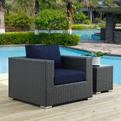 Sojourn Outdoor Patio Sunbrella® Armchair - Canvas Navy