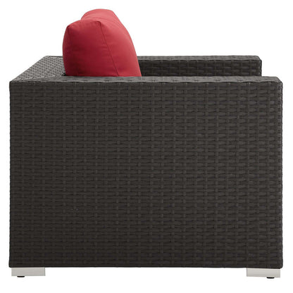 Sojourn Outdoor Patio Sunbrella® Armchair - Canvas Red