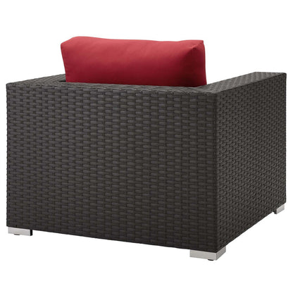 Sojourn Outdoor Patio Sunbrella® Armchair - Canvas Red