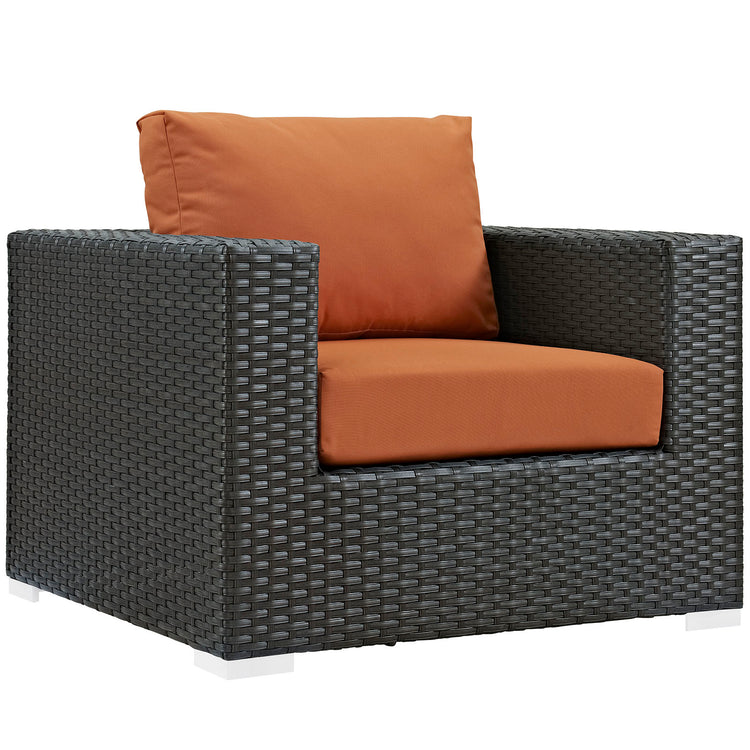 Sojourn Outdoor Patio Sunbrella® Armchair - Canvas Tuscan