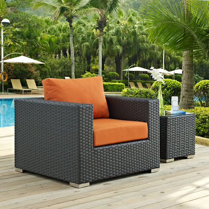 Sojourn Outdoor Patio Sunbrella® Armchair - Canvas Tuscan