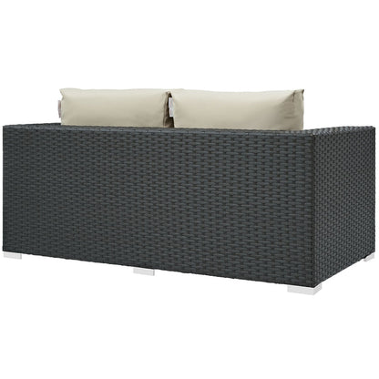 Sojourn Outdoor Patio Sunbrella® Loveseat - Canvas Antique Beige